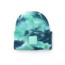 Deep Teal/sea Green C.C� Tie Dye Boyfriend Beanie Hat